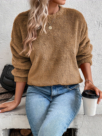 Soft Teddy Pullover Sweatshirt Comfortable