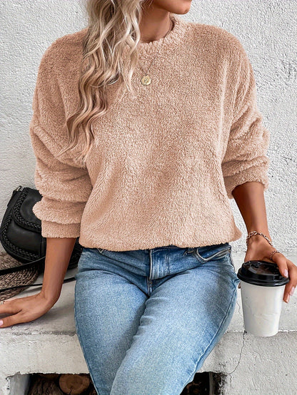 Soft Teddy Pullover Sweatshirt Comfortable
