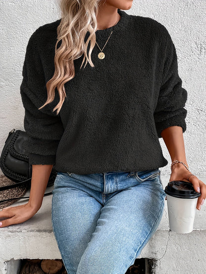 Soft Teddy Pullover Sweatshirt Comfortable