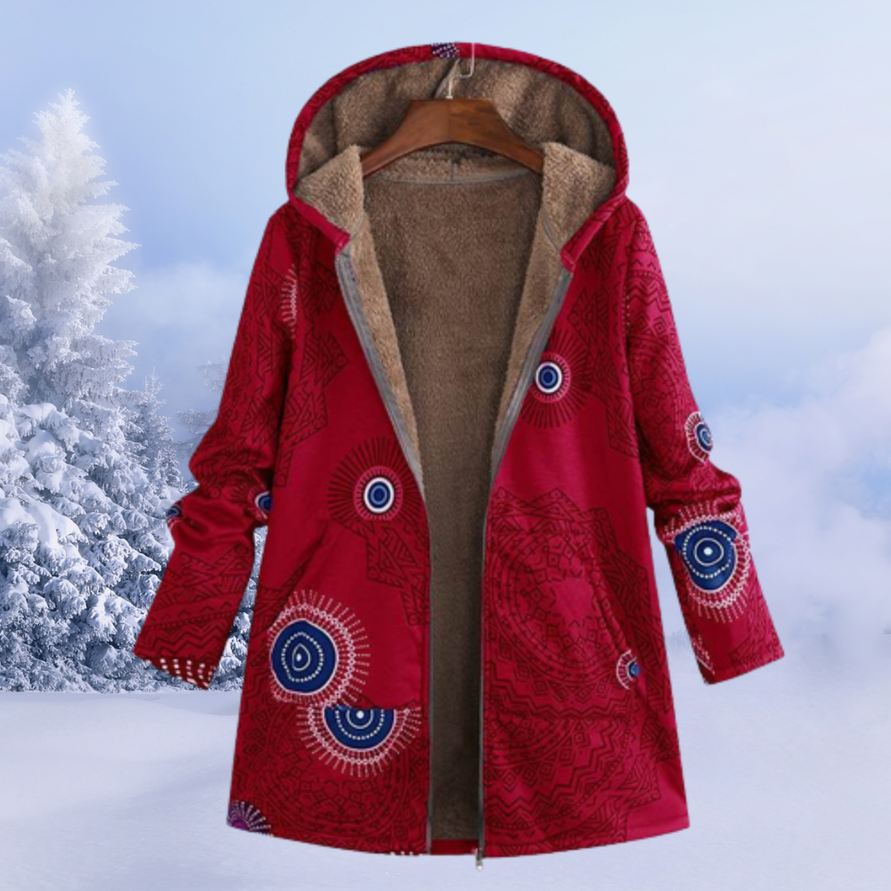 Stylish Women's Winter Jacket Floral Print