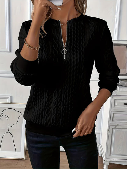 Women's Comfortable Zip-Up Sweater