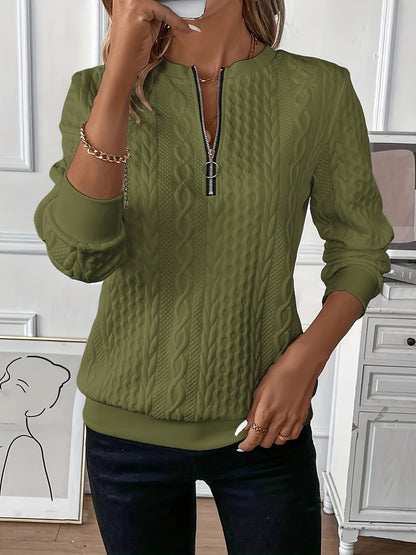 Women's Comfortable Zip-Up Sweater