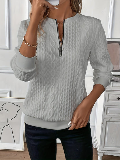Women's Comfortable Zip-Up Sweater