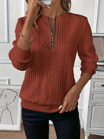 Women's Comfortable Zip-Up Sweater