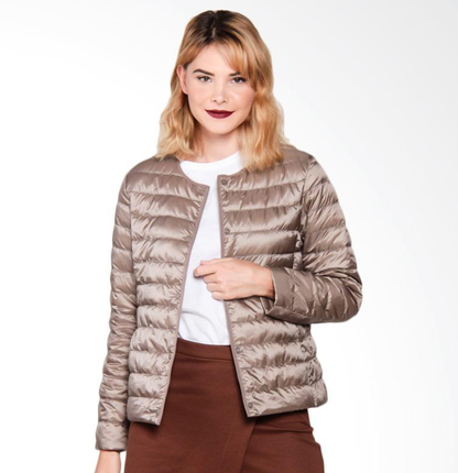 Women's Elegant Collarless Down Jacket