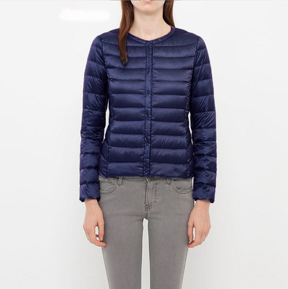 Women's Elegant Collarless Down Jacket