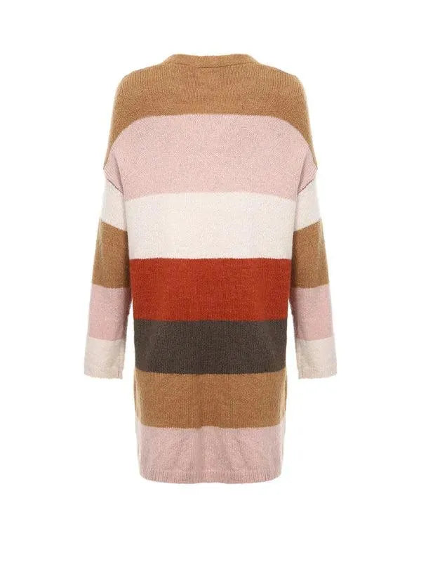 Damen Strickjacke Lang Pullover Eleganz - IdealeKleiden