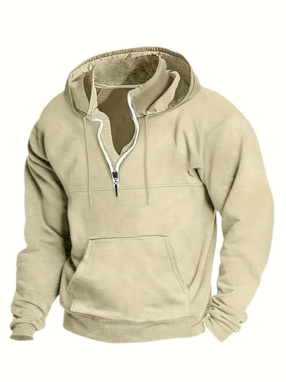 Stylische Herren Hoodie Mit Halbzip