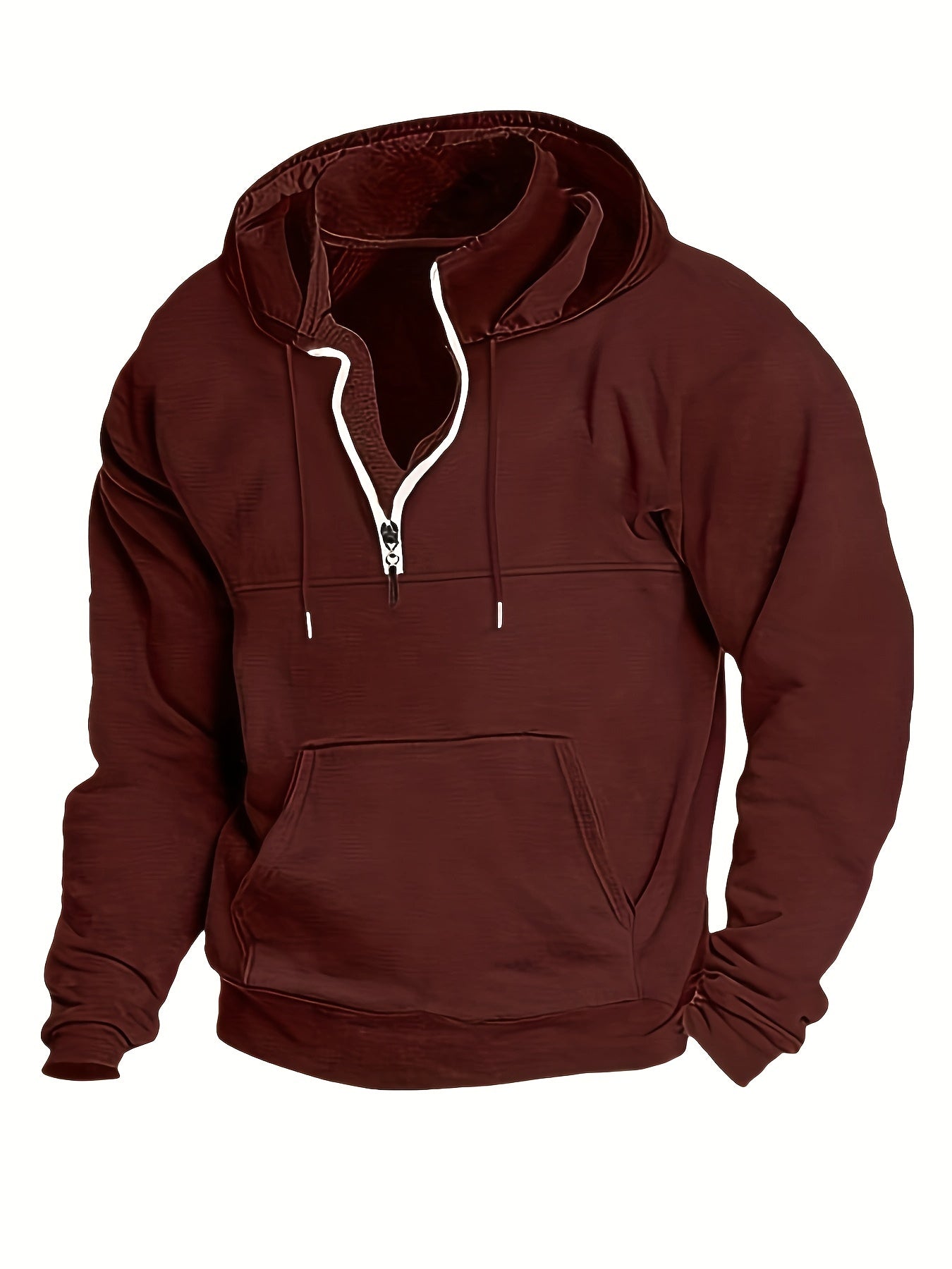 Stylische Herren Hoodie Mit Halbzip