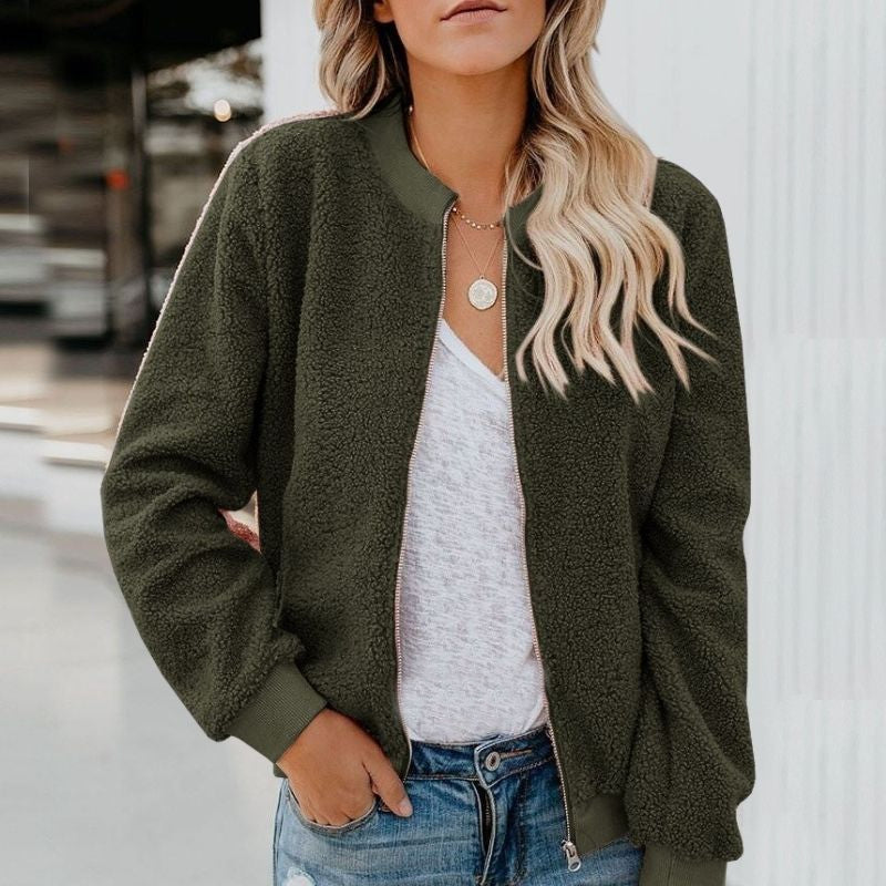 Cozy Fleece Jacket Warm Zipper