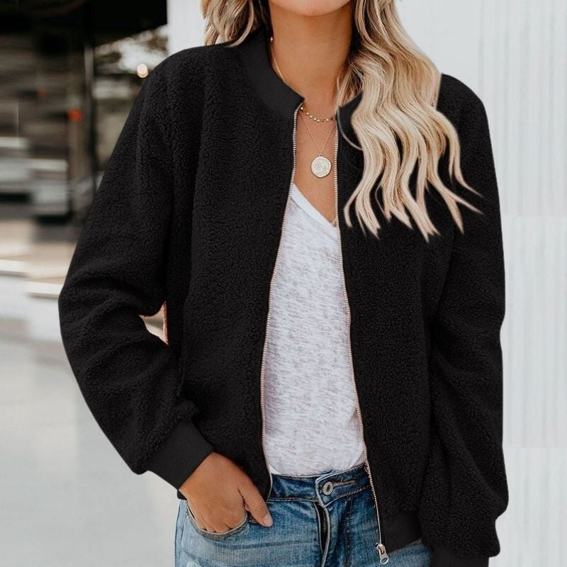 Cozy Fleece Jacket Warm Zipper
