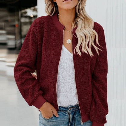 Cozy Fleece Jacket Warm Zipper