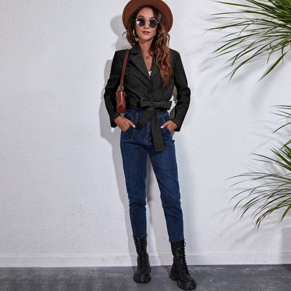 Stylish Women's Jacket Crop-Style Trendy