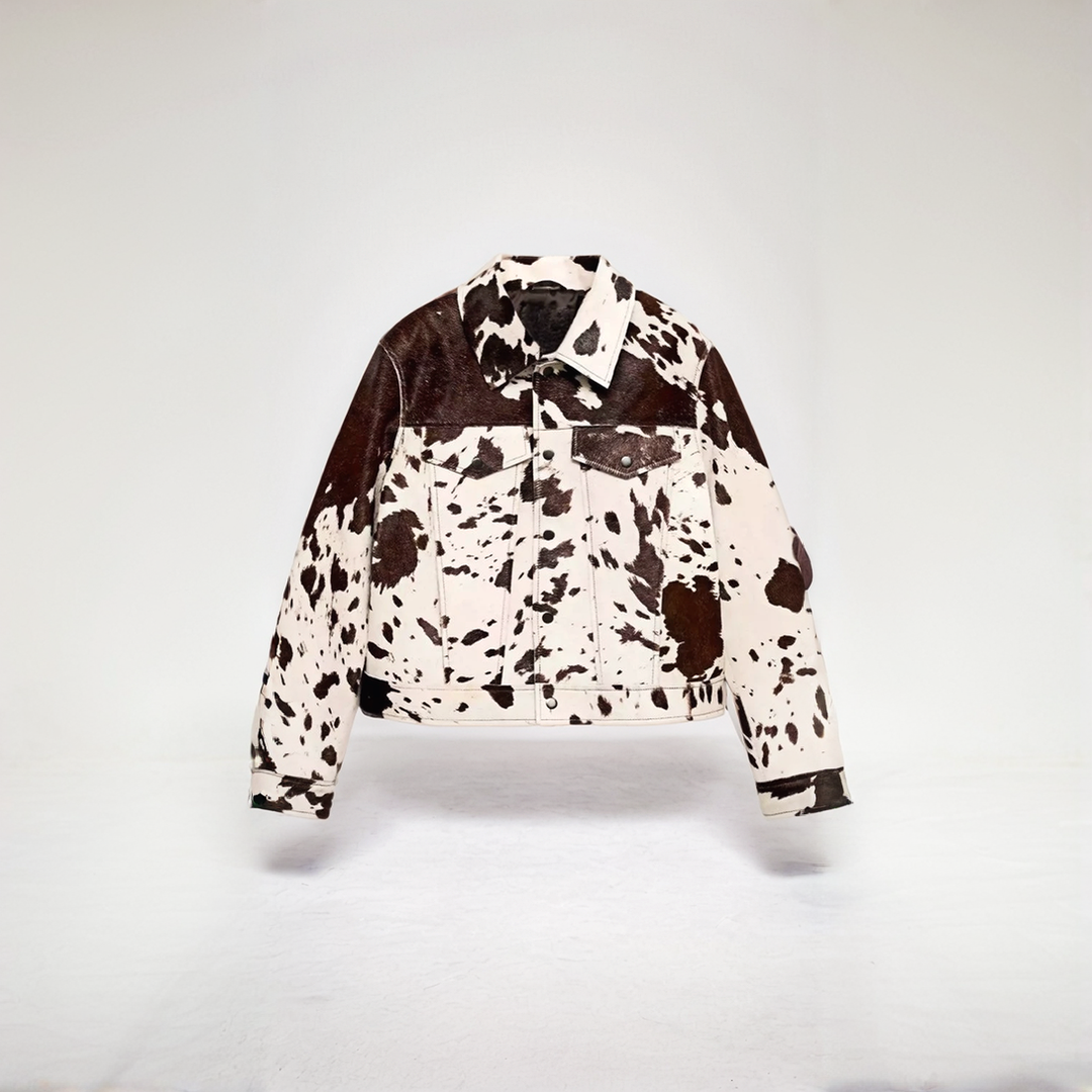 Women's Jacket Cow Print Elegant