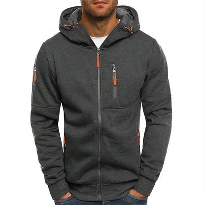 Men's Parka Jacket Hood Zipper