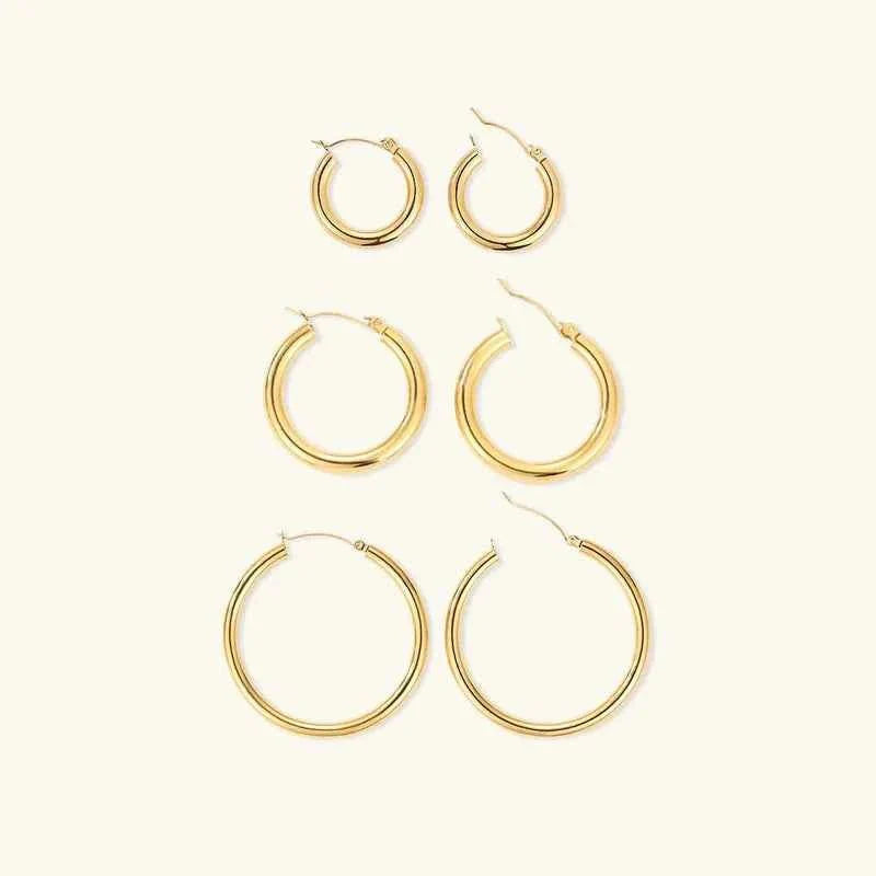Creolen Schmuckset Gold Glanz - IdealeKleiden