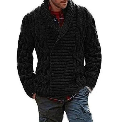 Men's Modern Double-Breasted Cardigan