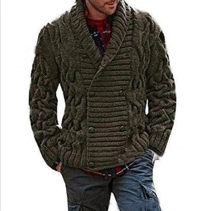 Men's Modern Double-Breasted Cardigan