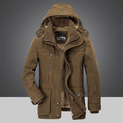 Langer Herren Wintermantel Krokodil Design