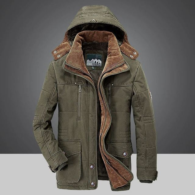 Langer Herren Wintermantel Krokodil Design