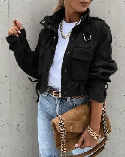 Kurze Sommerjacke Elegant Schnitt - IdealeKleiden