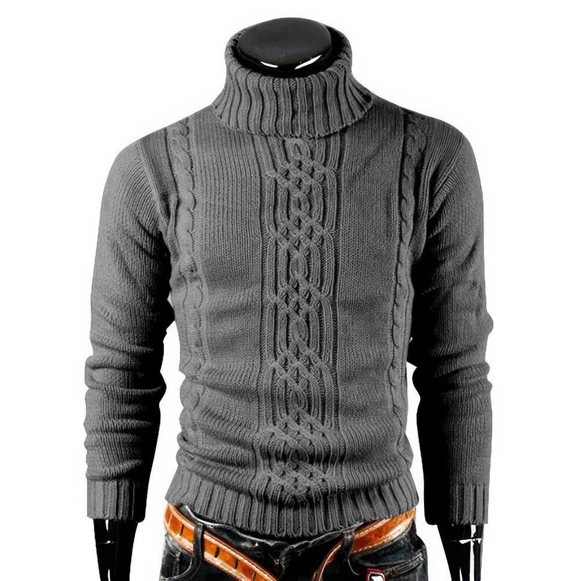 Herren Rollkragen Pullover Warm und Bequem - IdealeKleiden