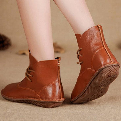 Damenstiefel Leder Elegantes Design - IdealeKleiden
