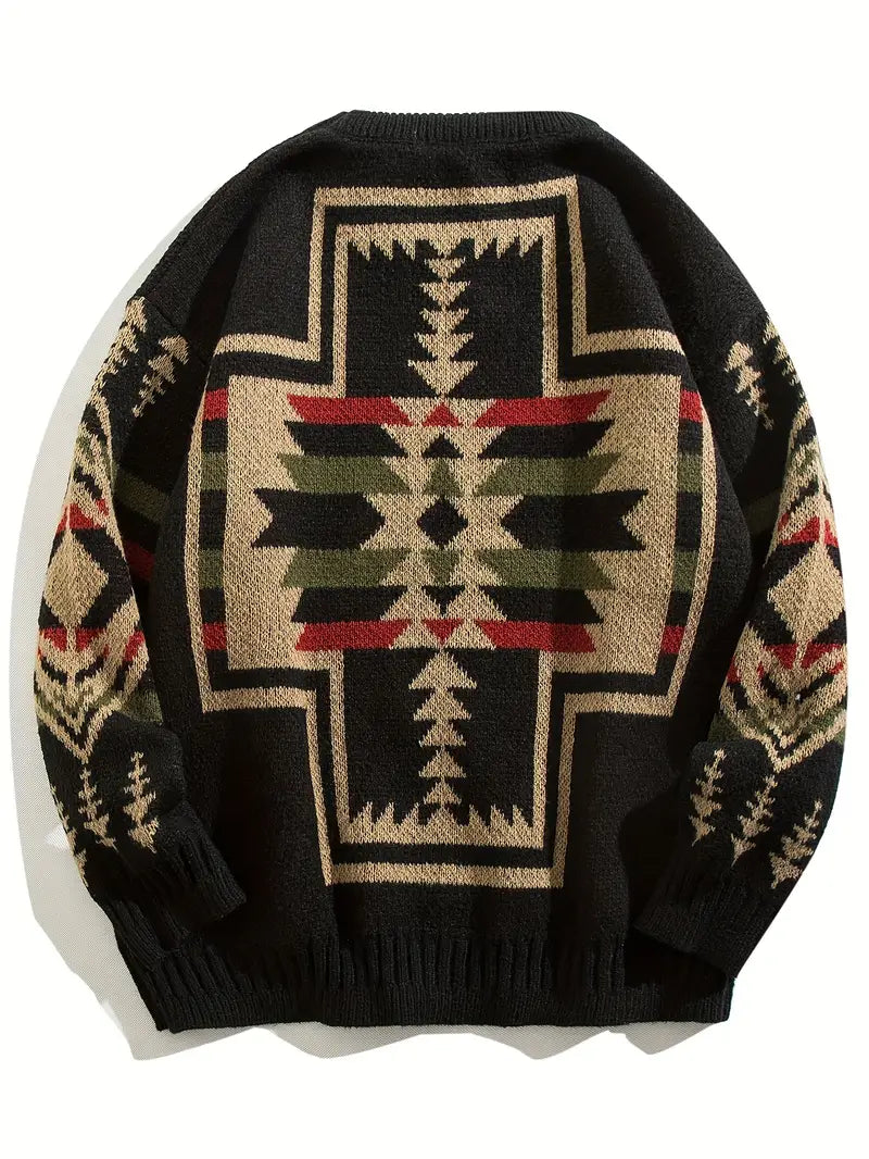 Herren Pullover Geometrisches Muster Trendy - IdealeKleiden