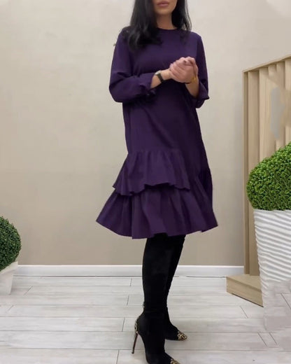 Elegante Kleider | Rüschen Midi Länge - IdealeKleiden