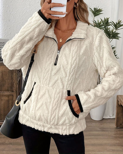 Lapel Dress Fluffy Women's Winter