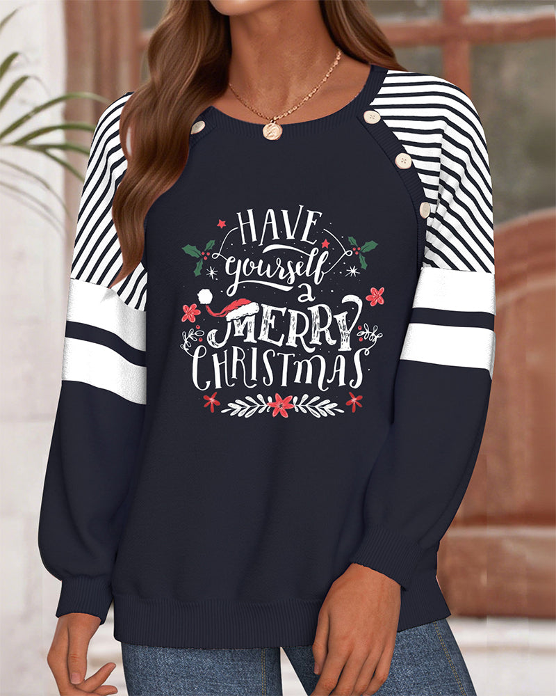 Christmas T-Shirt Round Neck Printed