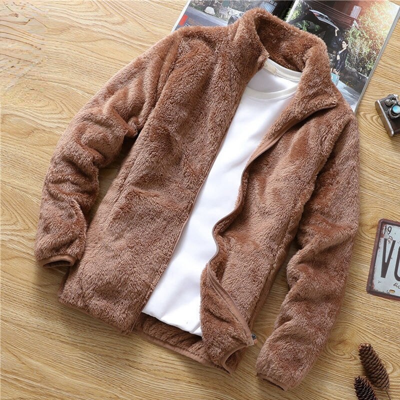 Kuschel Fleecejacke Zweisiteig - IdealeKleiden