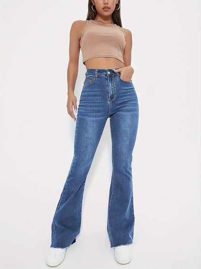 Stylish Raw Hem Skinny Jeans