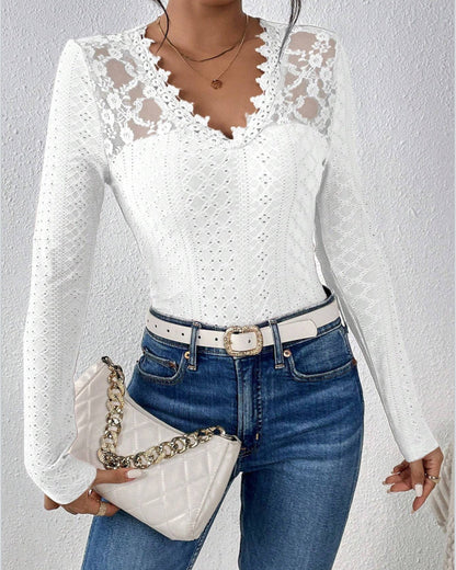Elegant V-Neck Lace Dress
