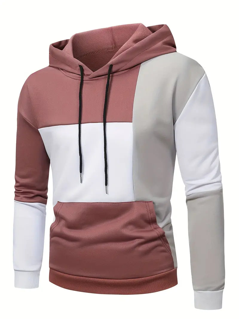 Stylische Herren-Hoodie Bunt Blockfarben - IdealeKleiden