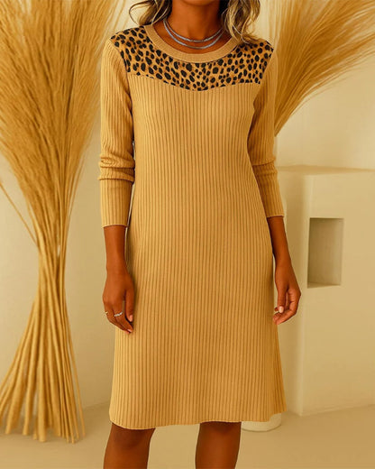 Leopard Print Dress Chic with Studs