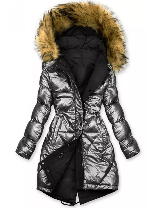 Warm Quilted Jacket Plush Lining Double-sided