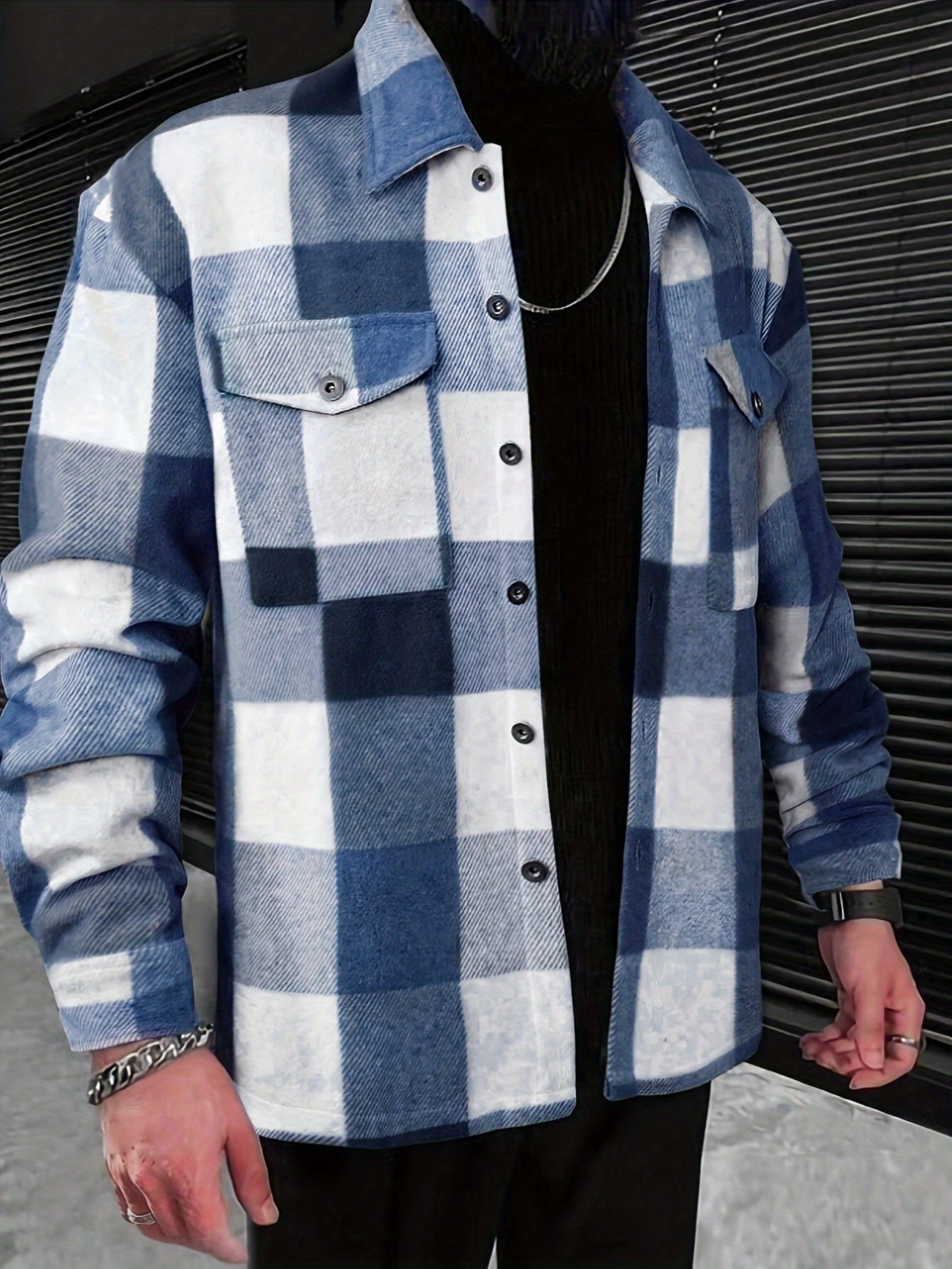 Checked Blouse Women Cotton Modern Casual