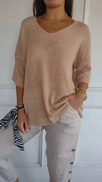 Women's Knitted Vest V-Neck Comfortable Elegant