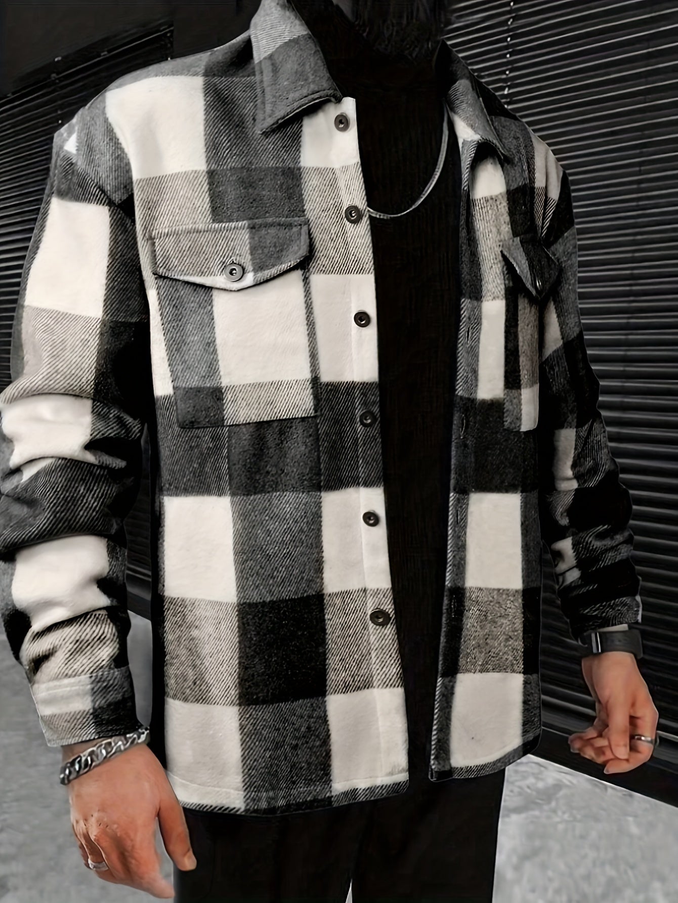 Checked Blouse Women Cotton Modern Casual