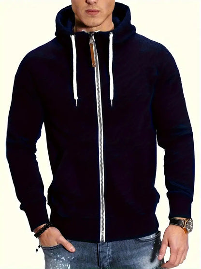 Men's Hoodie Long Sleeve Zip-Up