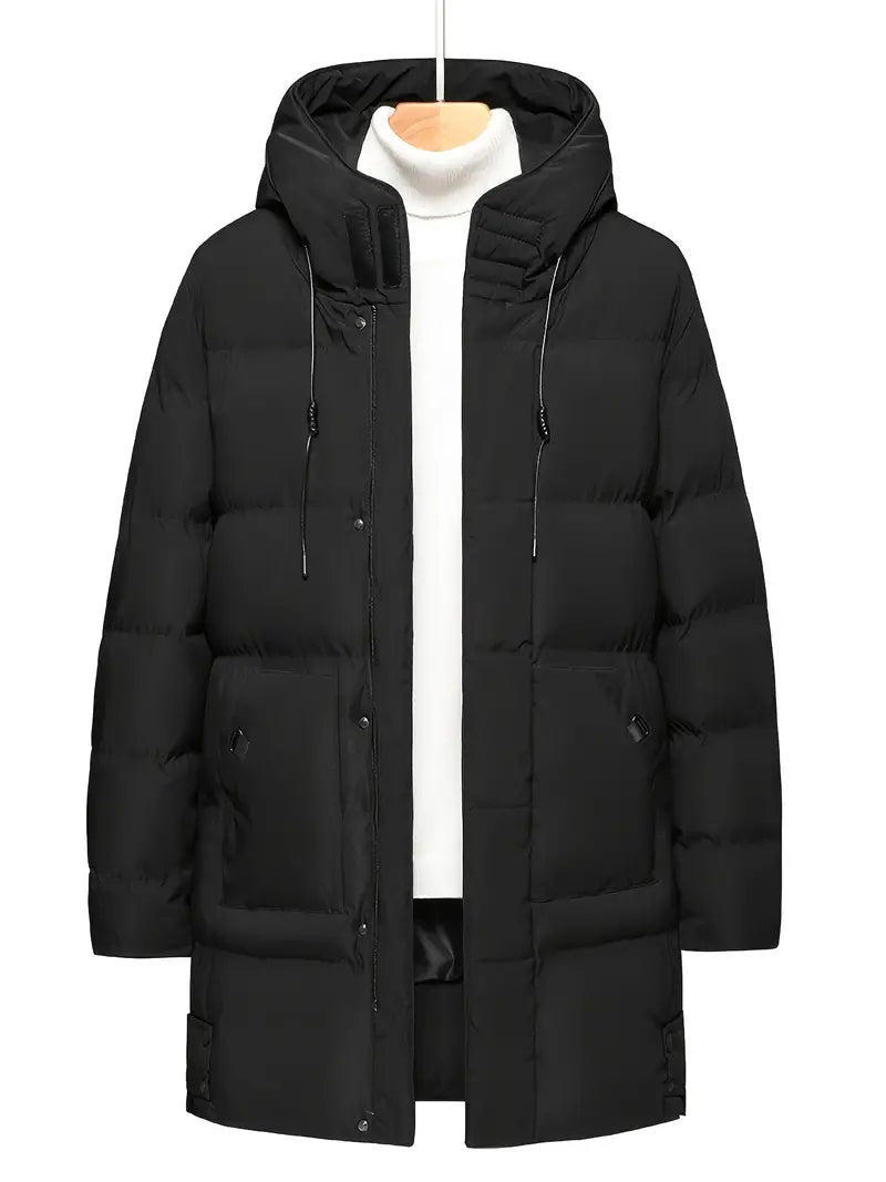 Men's Warm Insulated Winter Jacket with Hood