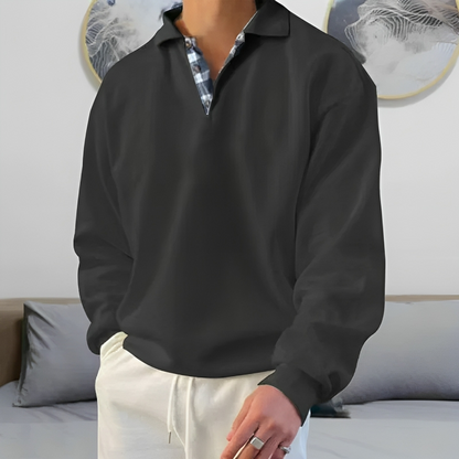 Comfortable Polo Sweatshirt Casual