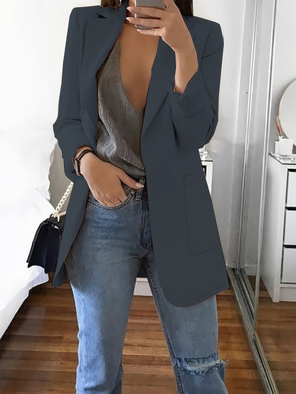 Elegant Women's Blazer Long Modern Business