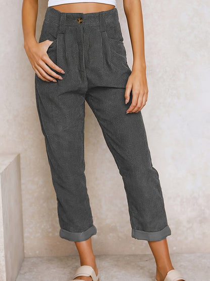 Elegant Women's Trousers Straight Leg Modern Fashion