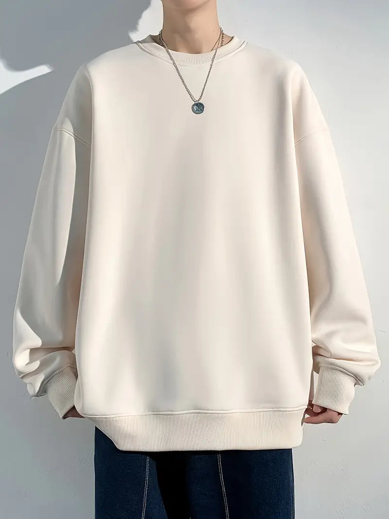 Colorful Round-Neck Sweater for Men