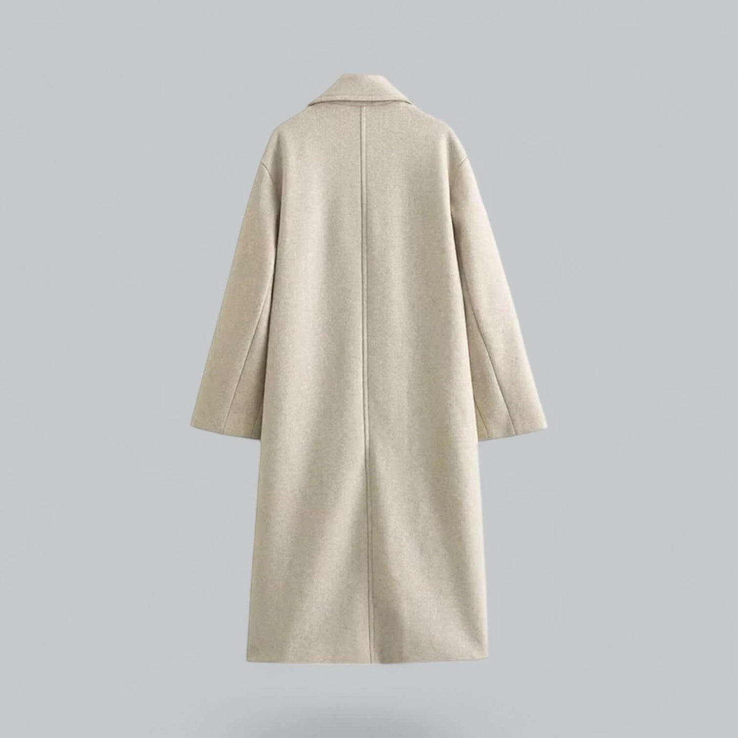 Damen Oversized Mantel Knopfverschluss Modern - IdealeKleiden