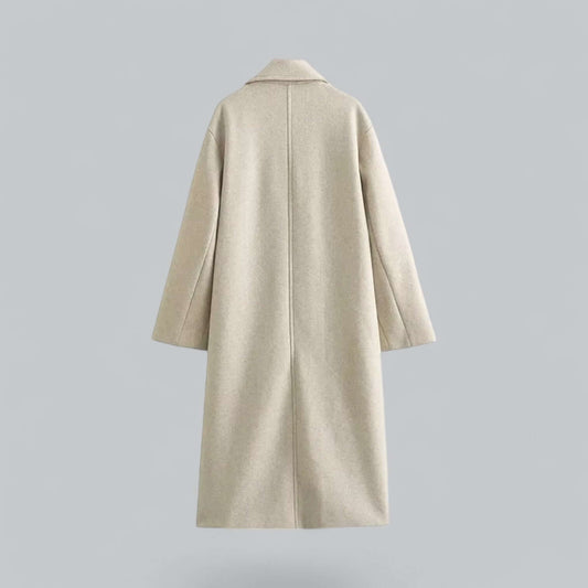 Damen Oversized Mantel Knopfverschluss Modern - IdealeKleiden
