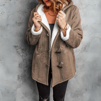 Stylische Damenjacke Kapuze Weich & Bequem - IdealeKleiden
