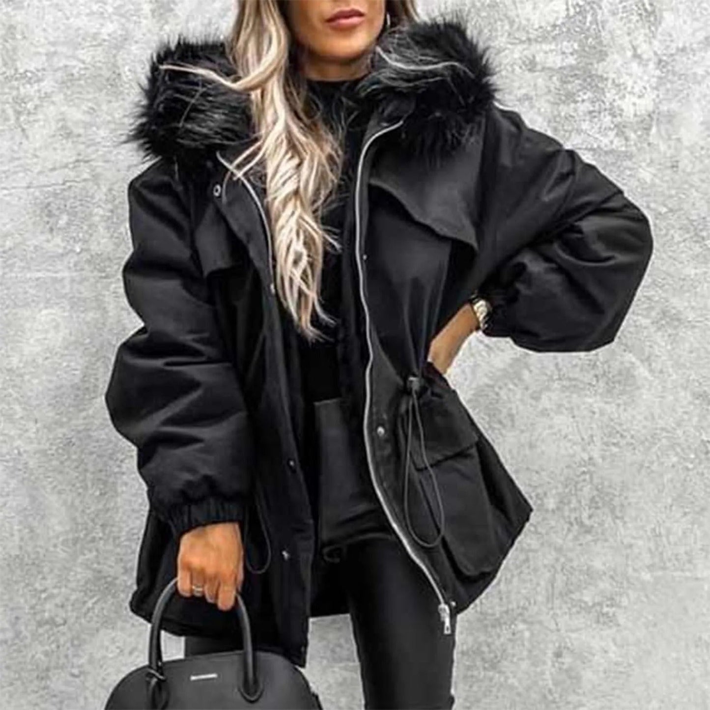 Warm-lined women's winter coat